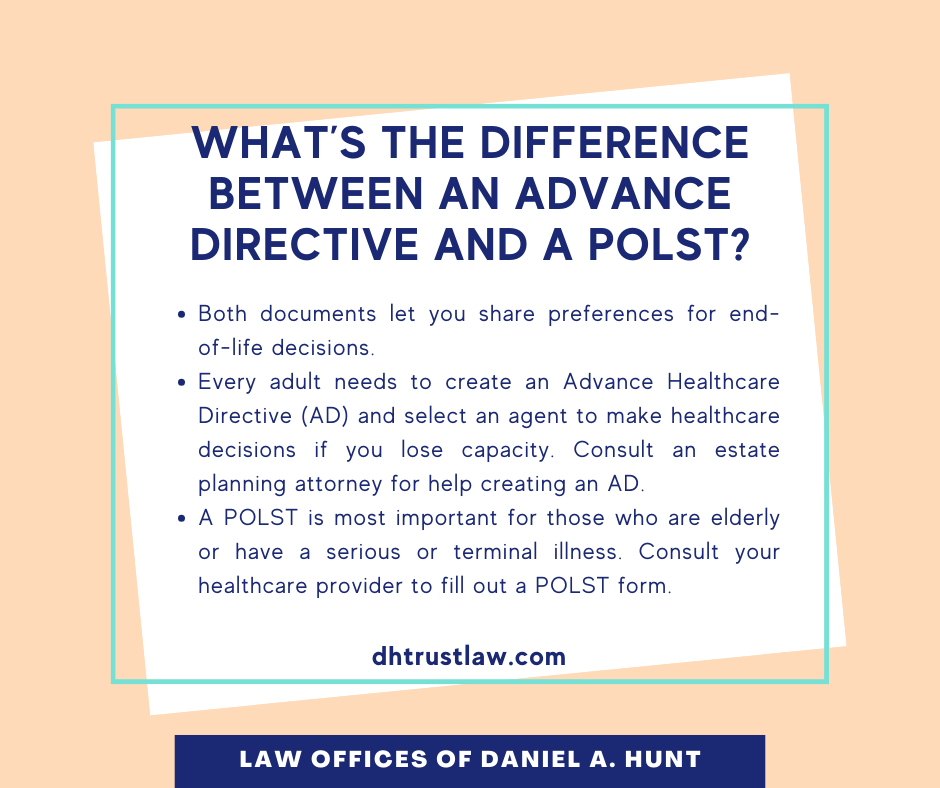 What&rsquo;s the Difference Between an Advance Directive and a POLST?