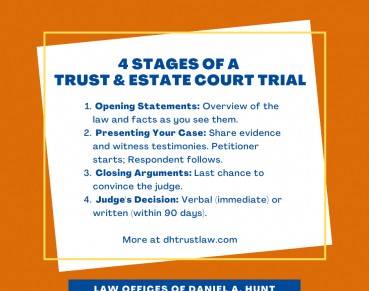 4 Stages of Trust & Estate Court trial