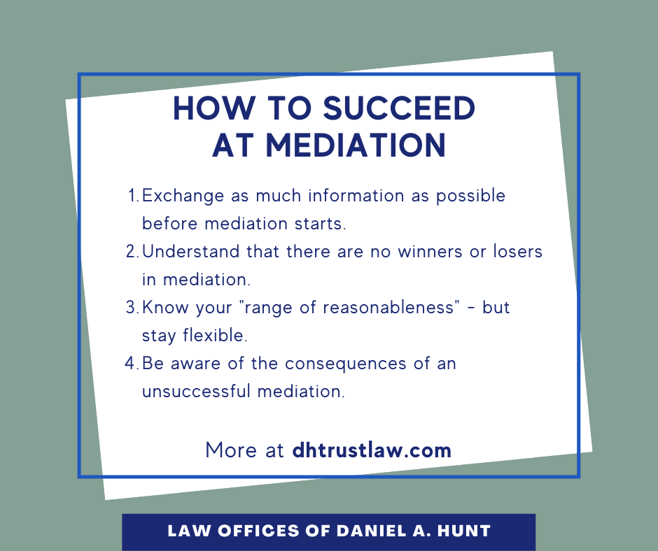 How To Succeed At Mediation Law Offices Of Daniel Hunt