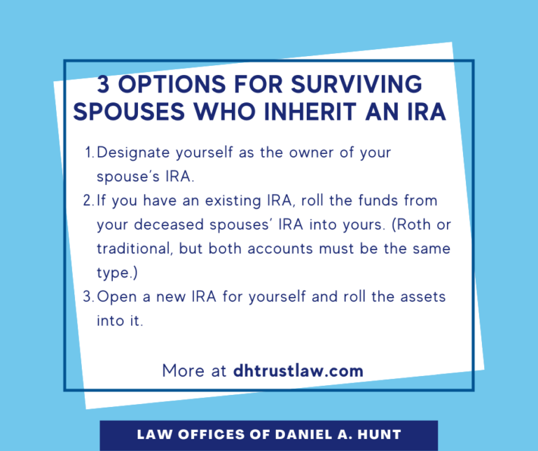 What to Do with an Inherited IRA • Law Offices of Daniel Hunt