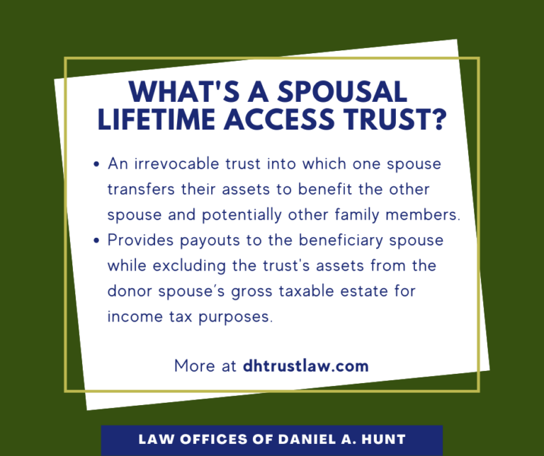 What Is A Slat Spousal Lifetime Access Trust Dh Trust Law 9881