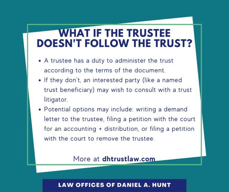 What Happens If a Trustee Doesn't Follow the Trust?