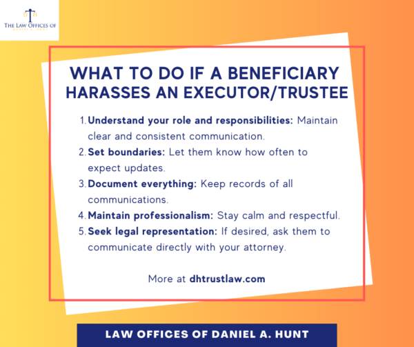 What To Do If A Beneficiary Harasses an Executor (1)