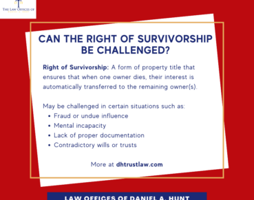 Can the Right of Survivorship Be Challenged