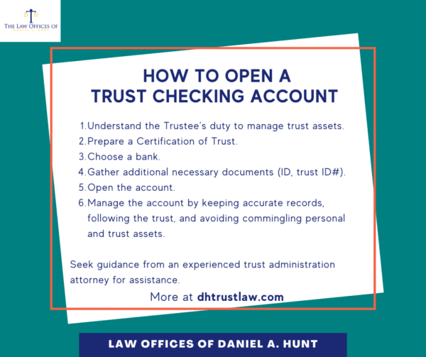 How to Open a Trust Checking Account