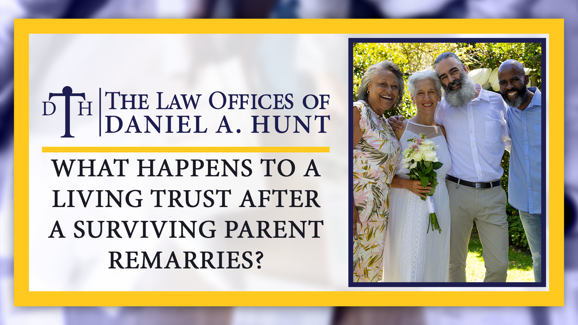 What happens to a living trust after a surviving parent remarries